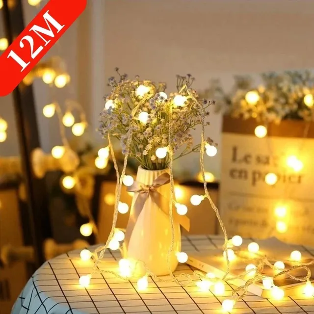 Guirxiété lumineuse boule LED alimentée par batterie USB – vue 5