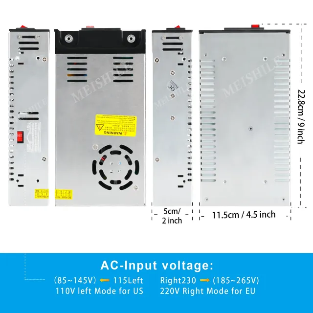Alimentation à découpage SMPS AC 110V 220V à DC 12V 24V… – vue 2