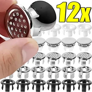 Couvercle de trop-plein rond pour trou d&rsquo;évier, lavabo domestique, anneau de trop-plein creux, bouchon de vidange de bain, couvercles de bouchon, accessoires de cuisine et de salle de bains