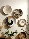 Décor de panier mural Boho fait à la main en jonc de mer – vue 4