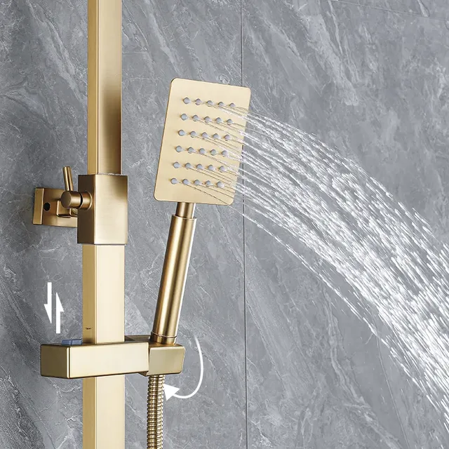 Colonne douche murale complète pommeau pluie grande tête… – vue 5