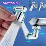 Métal Cuivre 1080 °   Extension d&rsquo;aérateur de robinet rotatif, bras robotique pivotant, tête de pulvérisation, buse de robinet de cuisine, économie d&rsquo;eau