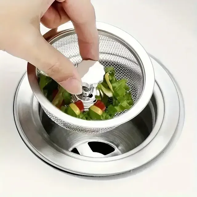 Évier de cuisine filtre en acier inoxydable égout maille… – vue 4