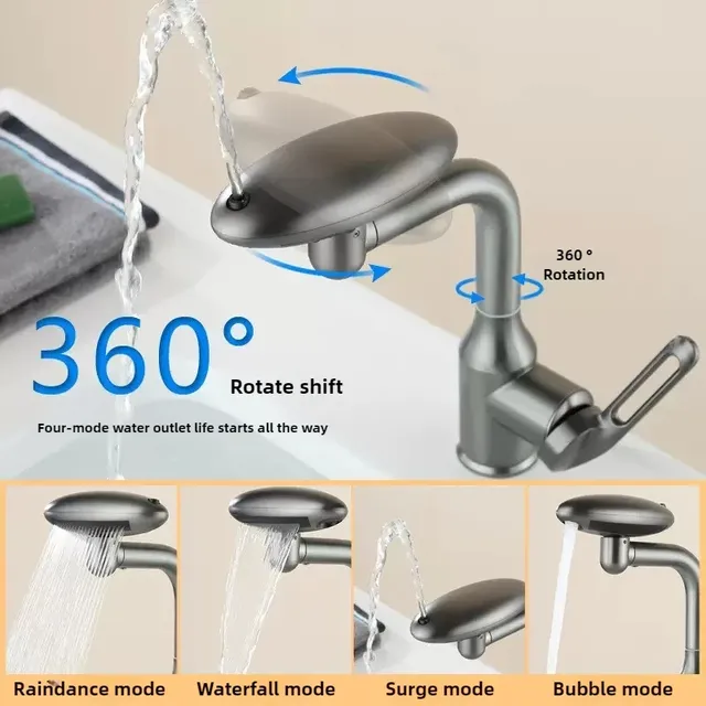 Robinet de lavabo cascade multifonctionnel – vue 6