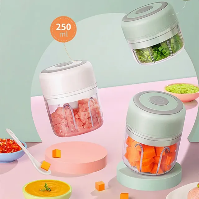 Mini robot cuisine électrique portable rechargeable sans… – vue 3