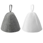 Chapeau de Sauna Anti-chaleur, bonnet de douche en feutre de laine épais, Turban pour cheveux, séchage rapide des serviettes, accessoires de salle de bains