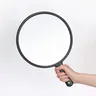 Grand miroir main rond verre haute brillance cadre… – vue 4