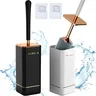 Brosse toilette silicone picots anti rayures manche… – vue 1