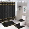 Ensemble de salle de bain de luxe noir et or – vue 2