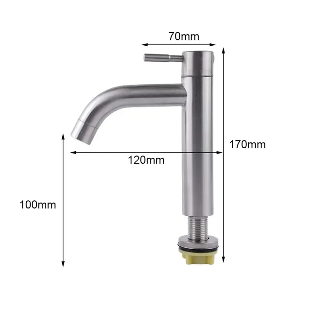 Robinet lavabo monocommande mitigeur acier inoxydable… – vue 7