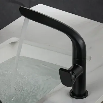 Mitigeur Lavabo Monocommande Monotrou Laiton Or Brossé… – vue 5