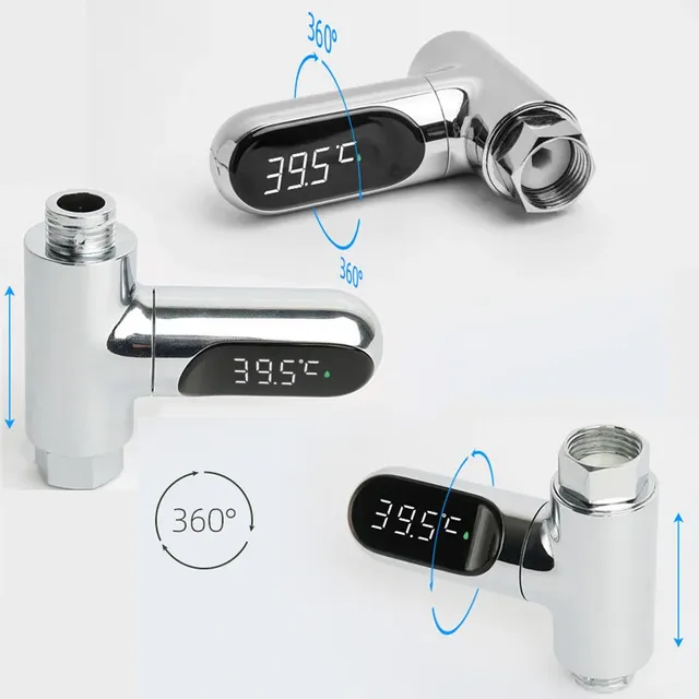 Thermomètre de douche d'eau domestique à affichage LED… – vue 3
