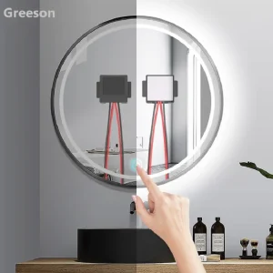Miroir Led intelligent 12V 3A 36W, salle de bain, maquillage, variateur, une couleur, interrupteur à capteur tactile Miroir Led intelligent 12V 3A 36W, salle de bain, maquillage, variateur, une couleur, interrupteur à capteur tactile