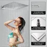 Pommeau de douche de pluie noir mat – vue 5