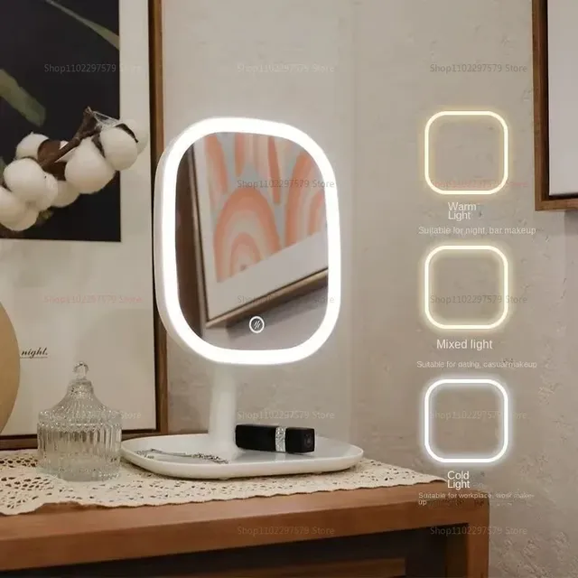 Miroir de maquillage intelligent LED lumineux avec lumière – vue 5
