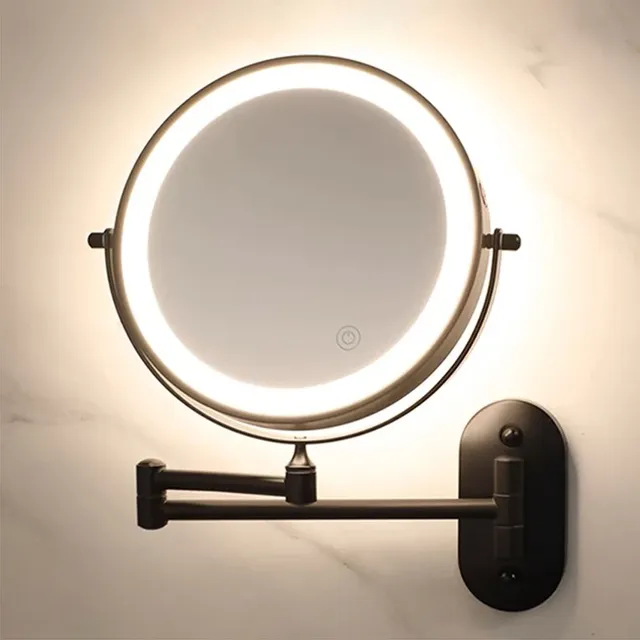 Miroir de salle de bain mural noir de 8 pouces – vue 2
