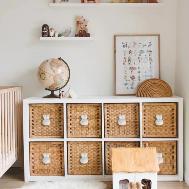 Boutons d'armoire en céramique lapin – vue 4