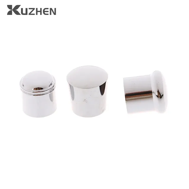 Cachevis chrome miroir poli cylindrique bombé lot deux… – vue 5