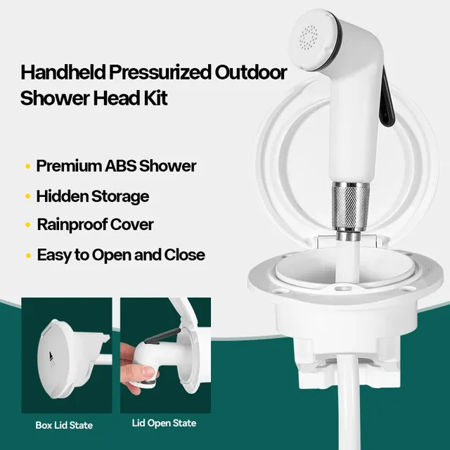 Kit douche extérieure pressurisée pommeau portatif… – vue 2