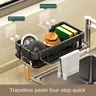 Organisateur évier mural sans perçage autonome plastique… – vue 5