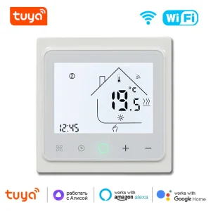 Thermostat WiFi intelligent Tuya pour chauffage électrique/eau/chaudière à eau à gaz, régulateur de température domestique, fonctionne pour Alexa Google Alice Thermostat WiFi intelligent Tuya pour chauffage électrique/eau/chaudière à eau à gaz, régulateur de température domestique, fonctionne pour Alexa Google Alice
