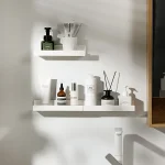 Étagère de salle de bain, organisateur de rangement de maquillage, étagères auto-adhésives sans perceuse, support mural pour shampoing, étagère de douche