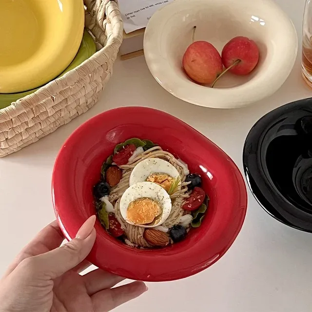 Soucoupe en céramique Ins Style bol à salade lavable au… – vue 4
