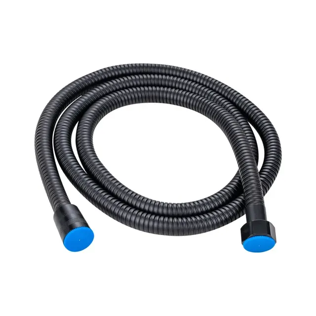 Tuyau de douche flexible en acier inoxydable noir