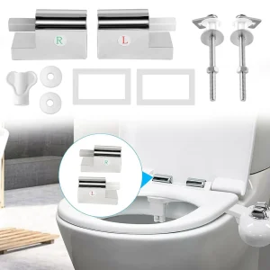 Kit de remplacement de charnière à fermeture douce pour siège de toilette, 1 ensemble, pour l’installation de charnières de siège de toilette fixes, accessoires de quincaillerie de salle de bains Kit de remplacement de charnière à fermeture douce pour siège de toilette, 1 ensemble, pour l’installation de charnières de siège de toilette fixes, accessoires de quincaillerie de salle de bains