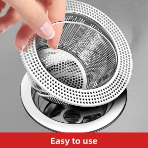 Filtre d’évier robuste en acier inoxydable, crépine de vidange épaisse renforcée, maille filtrante Anti-colmatage pour cuisine/salle de bain avec poignée Filtre d’évier robuste en acier inoxydable, crépine de vidange épaisse renforcée, maille filtrante Anti-colmatage pour cuisine/salle de bain avec poignée