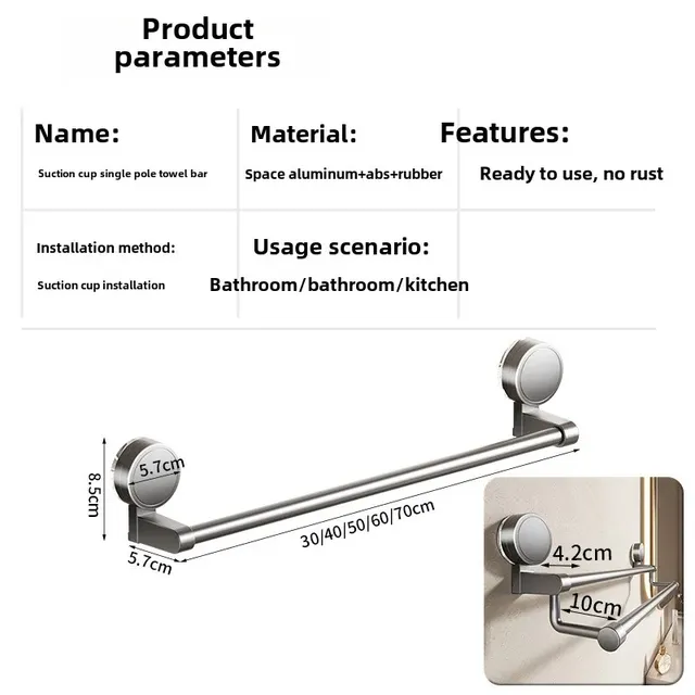 Porte-serviettes mural pour salle de bain – vue 5