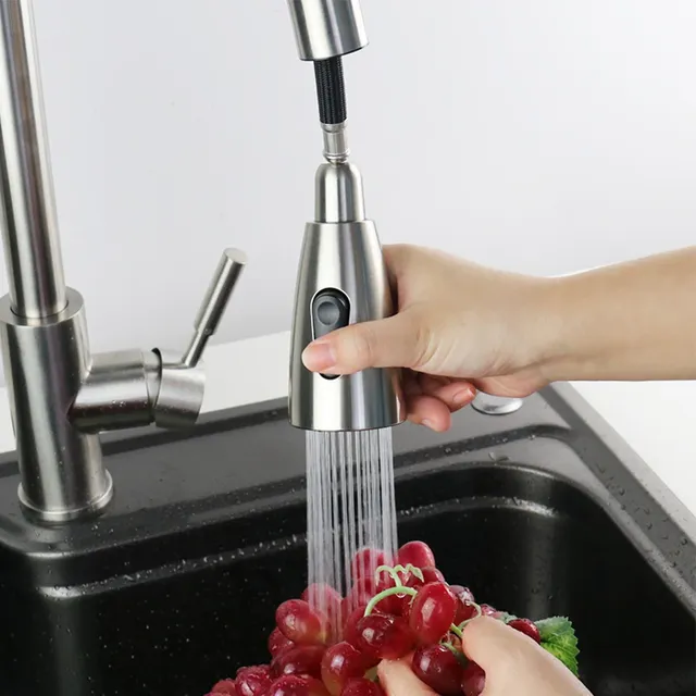 Tête pulvérisation robinet cuisine extractible ABS noir… – vue 3