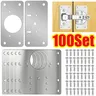 Kit de plaques de réparation de charnière d'armoire – vue 1