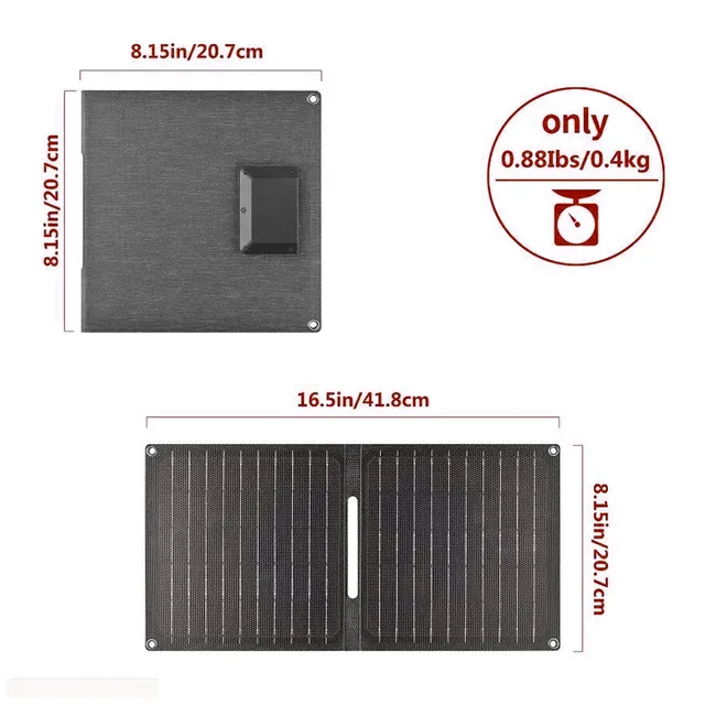 Panneau solaire portable 24W avec sorties USB-C USB-A – vue 6