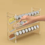 Présentoir Simple à Épices en Acrylique à Trois Niveaux T1, pour la Maison, Seau de Cuisine Transparent T1, Rangement Multifonctionnel T1
