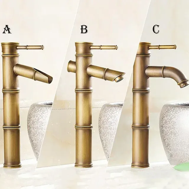 Bassin en laiton antique européen F/05 et robinet – vue 3