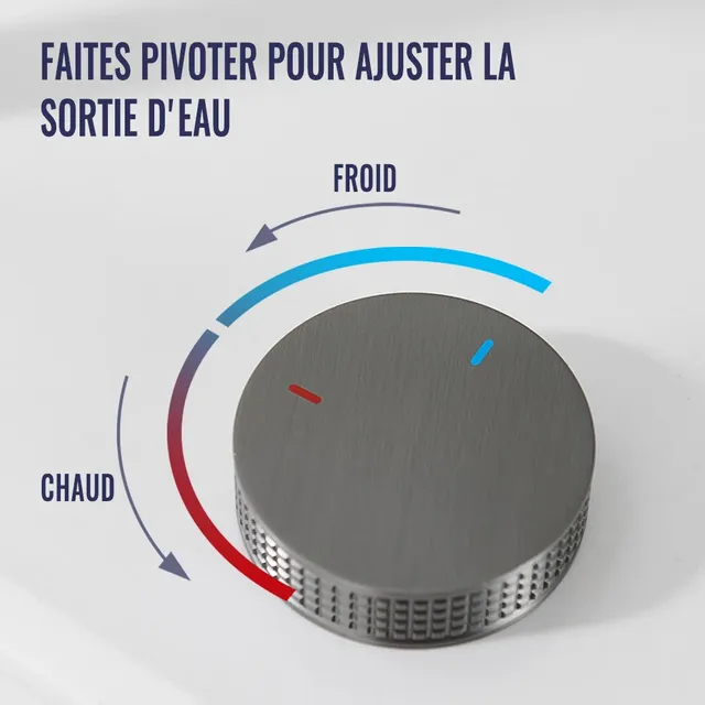 Robinet de lavabo en métal – vue 5