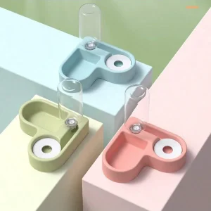 Bol pour chat et bol pour chien, distributeur d&rsquo;eau et bol de nourriture automatique à double bol, distributeur d&rsquo;eau automatique pour chiens et chats