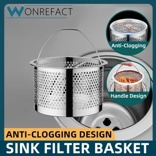Crépine filtre évier panier poignée acier inoxydable perforé motif…