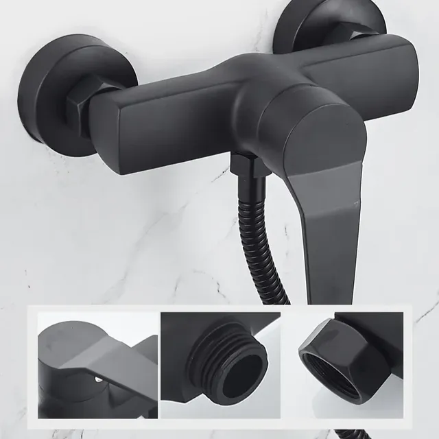 Robinets de douche muraux noirs – vue 4