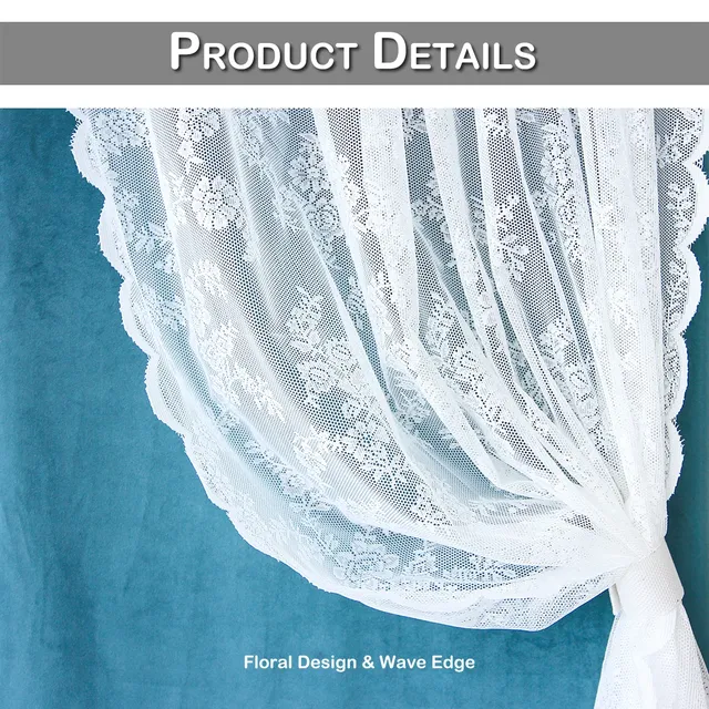 Patio extérieur Voile rideaux transparents panneau… – vue 4