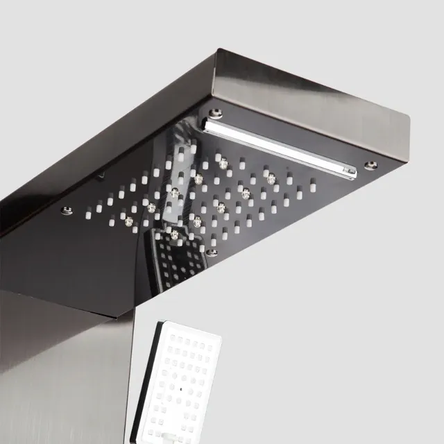 KEMAIDI ensemble de panneaux de douche LED noir salle de… – vue 5