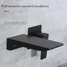 Mitigeur vasque mural cascade cuivre noir mat bec plat… – vue 3