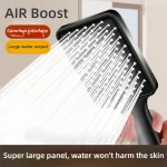 Pommeau de douche haute pression de forme carrée, grand débit, haute pression et fonction d&rsquo;économie d&rsquo;eau, pomme de douche de pluie pour salle de bain domestique