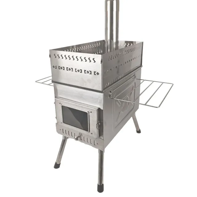 Poêle à bois multifonctionnel en acier inoxydable – vue 5