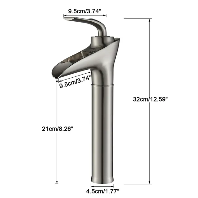 Robinet de lavabo en Nickel brossé – vue 7