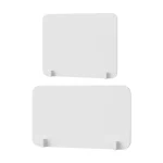 blanc PVC rigide incassable antichoc nettoyage installation fixation repositionnable cloison séparation bureau confidentialité autoportant minimaliste coins arrondis pieds polyvalent