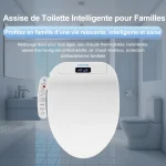 Housse de siège de toilette intelligente – Hygiénique, économie d&rsquo;eau, multi-pulse, sèche, veilleuse LED, écran d&rsquo;affichage pour une vie écologique