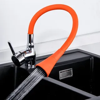 Robinet de cuisine rotatif à ressort