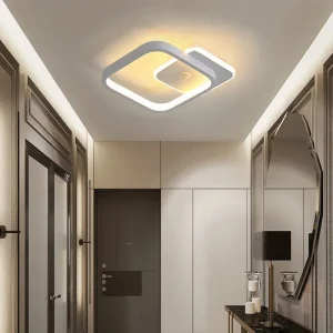 Plafonnier LED intelligent DINDALLED avec capteur de mouvement 85-265V marche/arrêt automatique pour couloir couloir entrée éclairage à économie d&rsquo;énergie